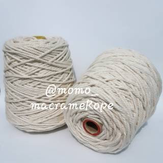 Benang macrame premium murah cotton rope beige dan Benang macrame premium murah cotton rope beige dan