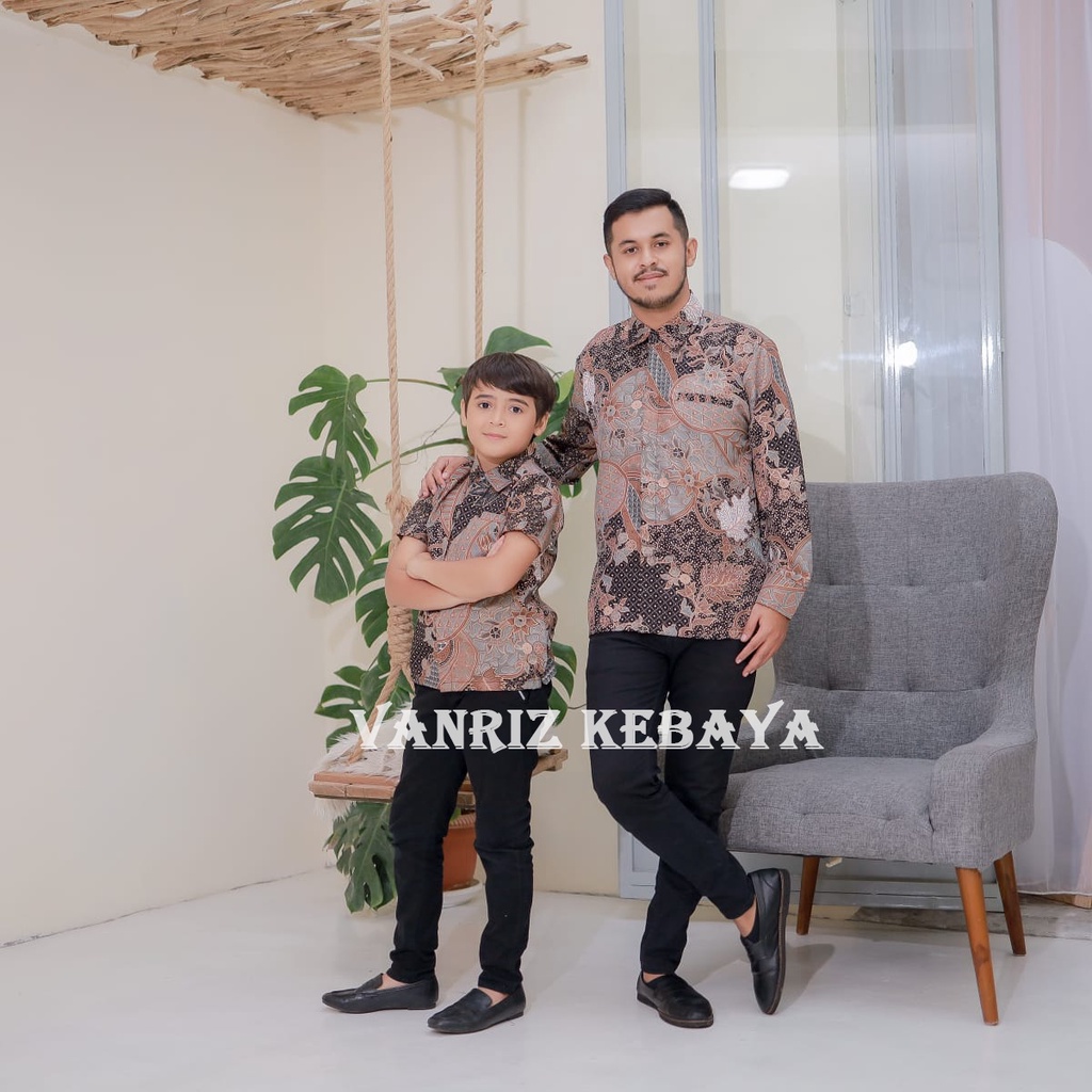 KEMEJA BATIK DEWASA COUPLE ANAK / BATIK PRIA COUPLE ANAK / BATIK ANAK COUPLE AYAH