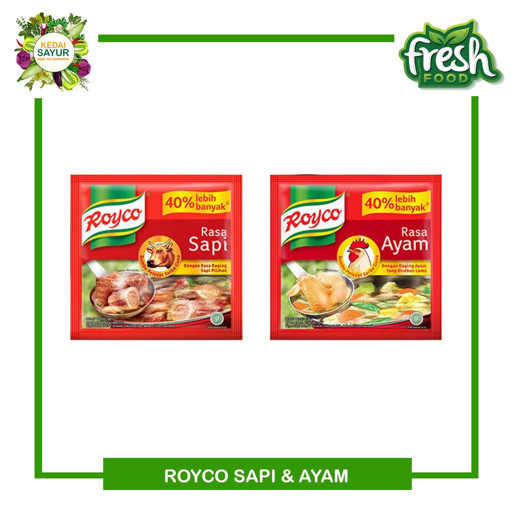 

Royco Penyedap Rasa Ayam dan Sapi - Gerai Sayur Segar Depok