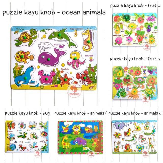ZOETOYS Puzzle Kayu Knob | Puzzle | Puzzle kayu | Puzzle knob