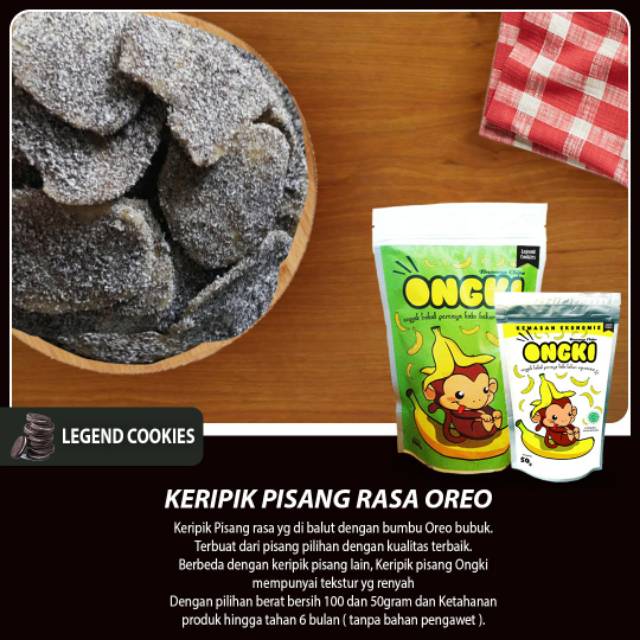 

Keripik pisang rasa oreo