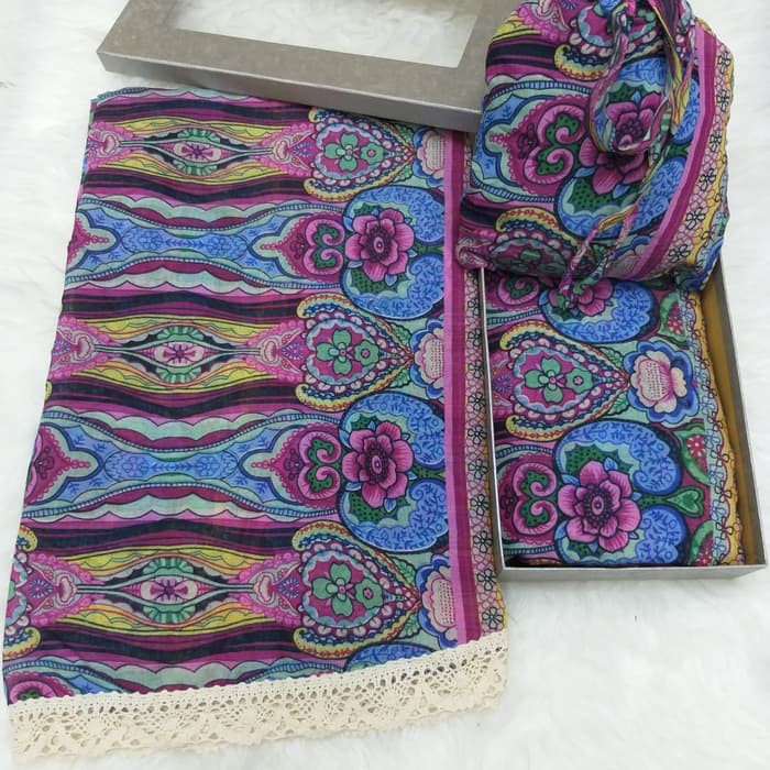 Mukena Katun Silky Premium Motif Abstrak Senada 6 [SALE]off40%