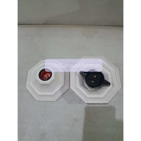 Orenchi Fiting/Rumah Lampu/Fitting Plafon Segi 8 Terminal Kuningan