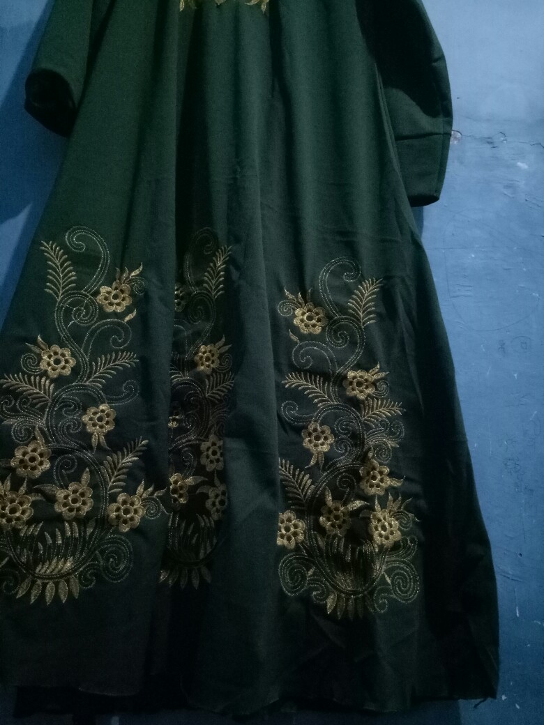 Gamis Jumbo Bordir Mewah Premium ( Real Pick ) Gamis Bordir Batik Cantik / Gamis Corak Kembang Xxl
