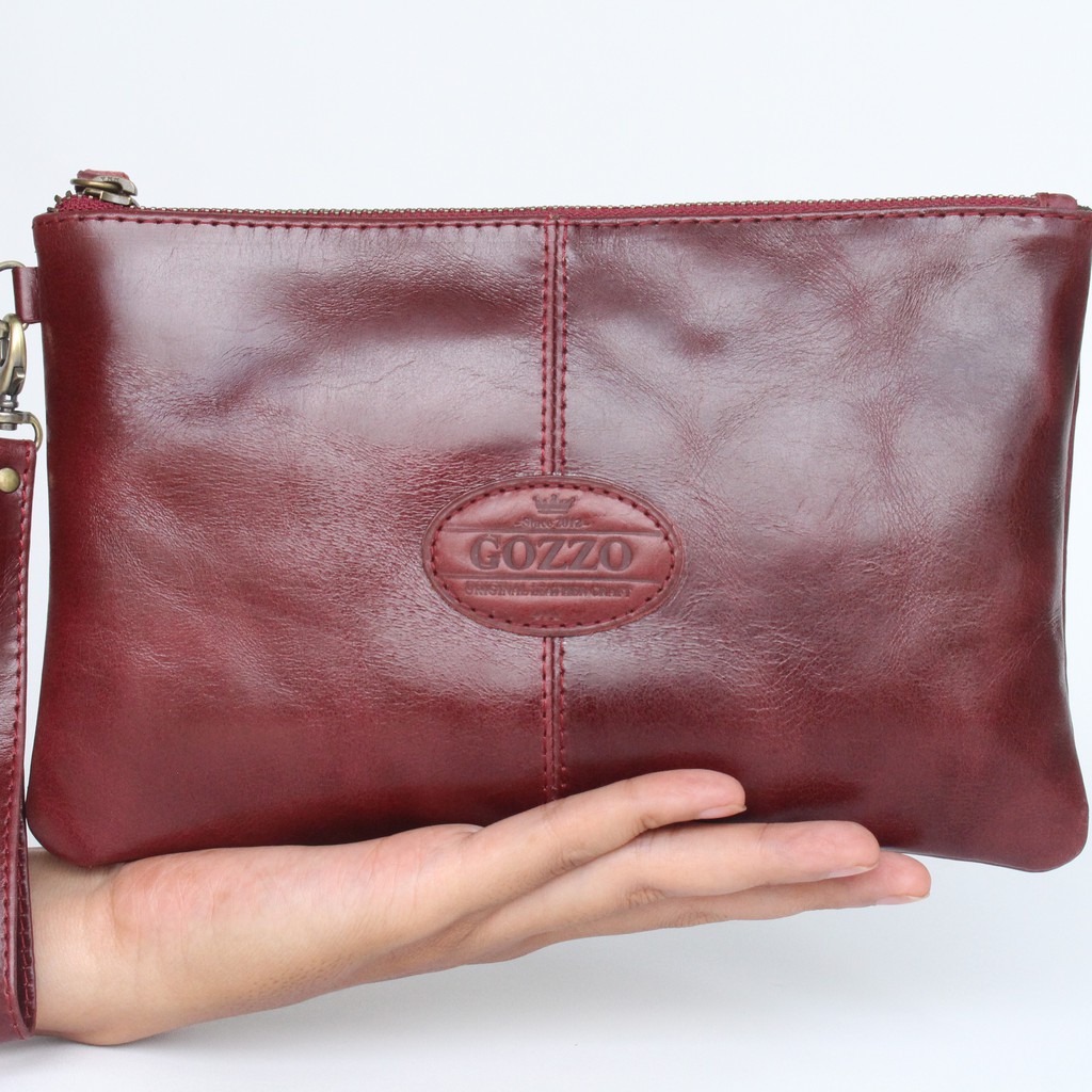 TAS CLUTCH KULIT ASLI WANITA MALIKA / FREE GRAVIR NAMA