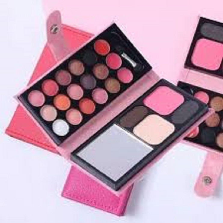paket kosmetik kecantikan perawatan wajah lengkap maybeline murah Kosmetik Wanita Lengkap Murah 1 Set 6 In 1 - Bedak - conceller - eyeshadow dompet revlon - Maskara - Eyeliner - LipCream lipstik batang - Pensil Alis viva - Gratis Beauty Blender dan t-4
