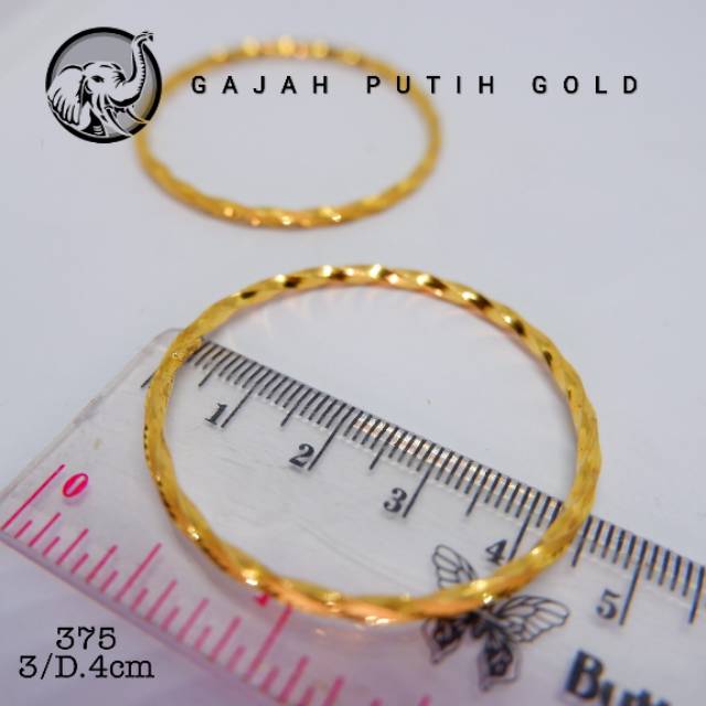 3gr Gelang Model Keroncong Anak Emas Asli Kadar 375 kodeN3040