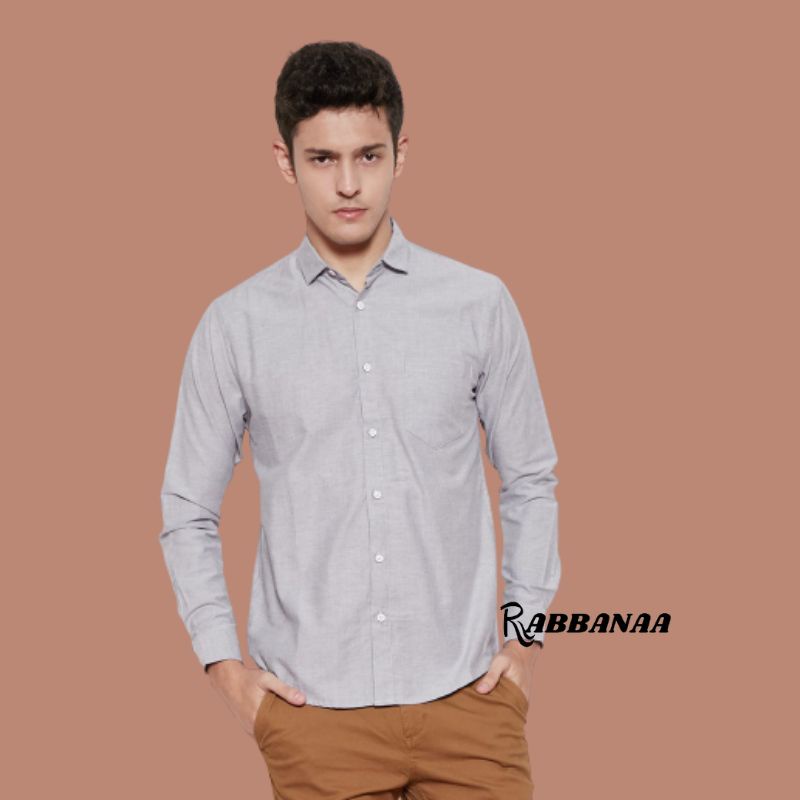 Kemeja Polos Katun Kantor Formal Lengan Panjang Pria / kemejapria/kemejapolos/kemeja