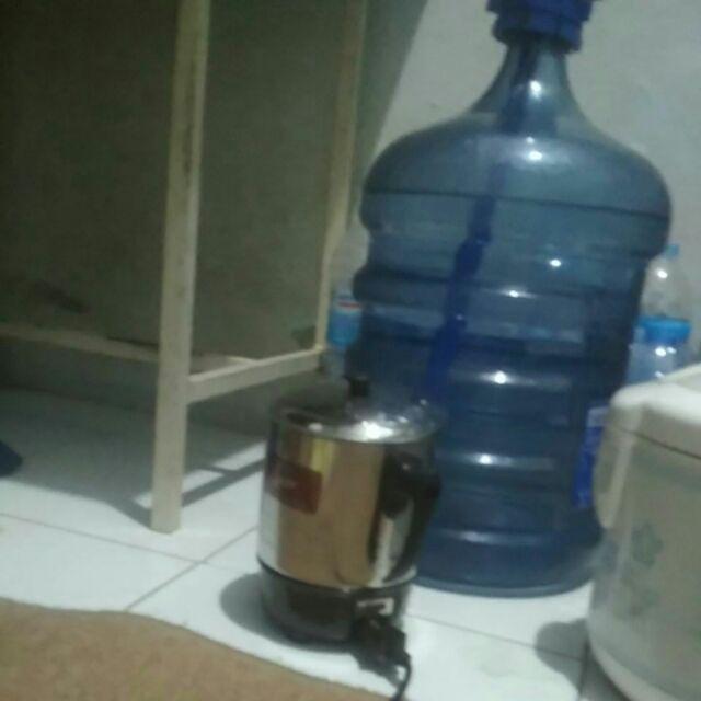 Mug Listrik Pemasak Air Merek Q2 Stainless Steel Ukuran 14 Cm Teko Listrik Peralatan Dapur 0082