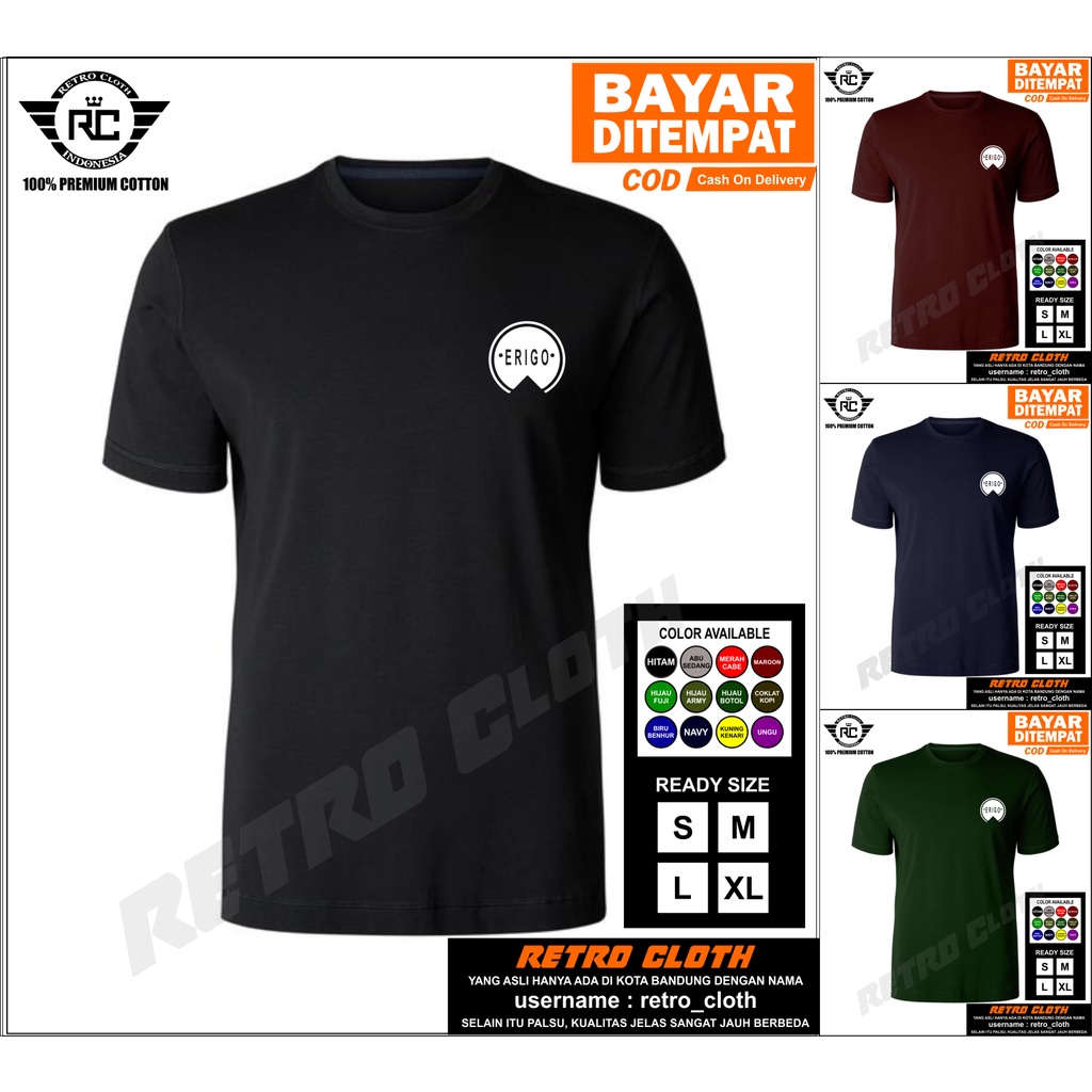ERIGO / Kaos Tshirt Baju Pria Combed 30s Distro ERIGO 1