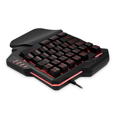 G92 Keypad Gaming Kabel dengan RGB Backlight 35 Tombol Keyboard Membran Satu Tangan Kamera &