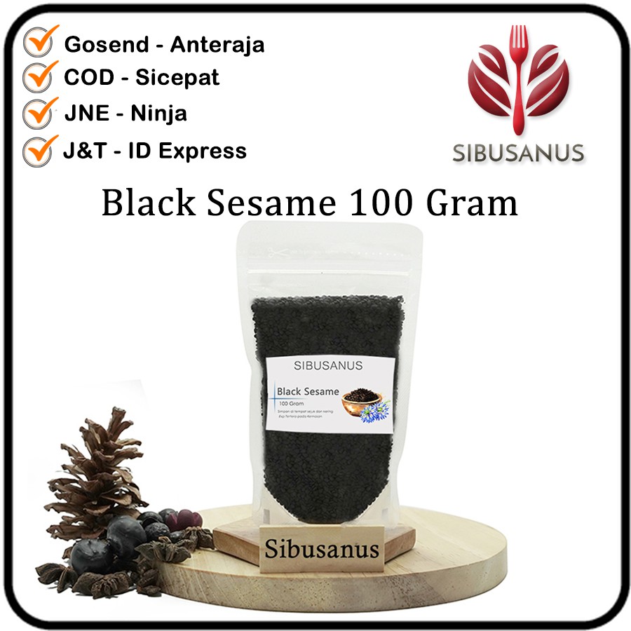 

Wijen Hitam - Black Sesame Seed - Biji Wijen Hitam 100 Gram