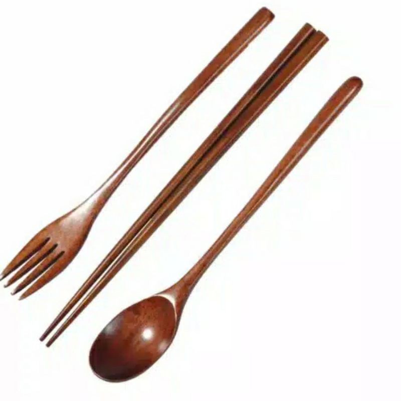 Sujeo Kayu Korea / Sendok Garpu Sumpit Satuan