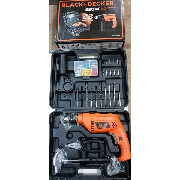 Black Decker Mesin bor tembok 13 mm Hammer Drill 550W  skls bosch