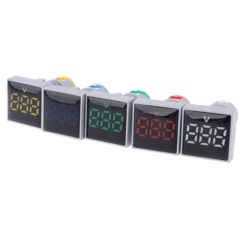 Btsg Square Voltmeter AC 20-500V Volt Meter Panel LED Digital Lampu Indikator Tegangan