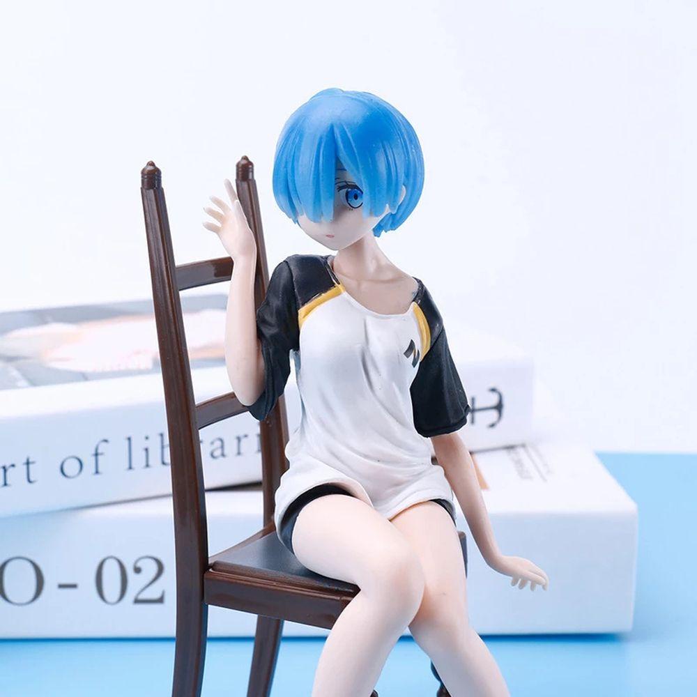 Lanfy Re ZERO Starting Life in Another World Collection Mainan Untuk Hadiah Rem Anime Figure 6.5cm Relax Rem Action Figure