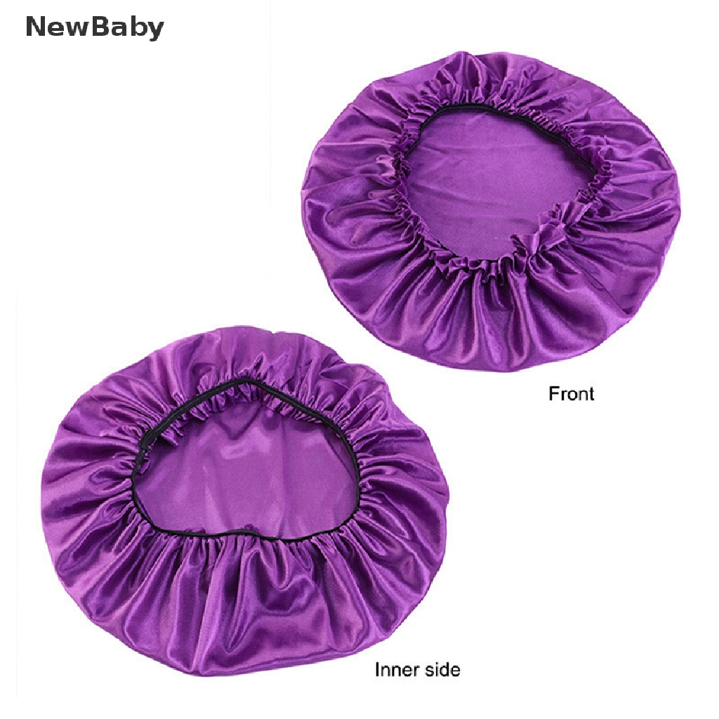 Topi Bonnet Bayi Bahan Satin Warna Polos Untuk Tidur