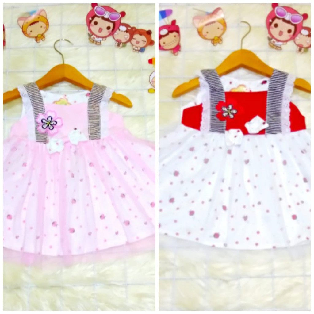 Baju Anak Perempuan Dress Kepik