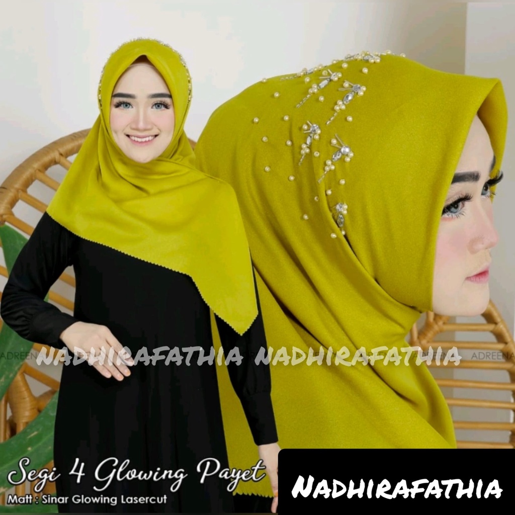 JILBAB SEGIEMPAT PESTA/KERUDUNG SEGI EMPAT PESTA PAYET MUTIARA/JILBAB PESTA/