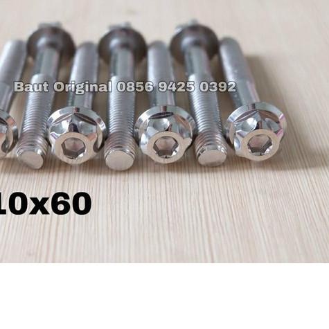 ✬ baut probolt 10x60 mm stainless new model drat 14 panjang 6 cm ukuran 14 ☂