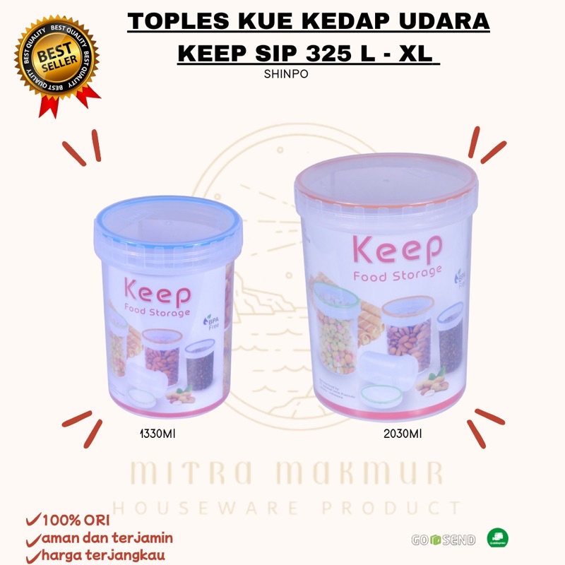 SALE!! TOPLES KUE KERING SILINDER TOPLES TABUNG TOPLES PLASTIK 1330-2030ml SHINPO KEDAP UDARA