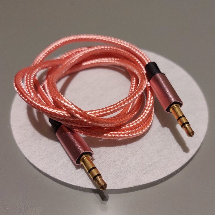 PINZY A03 Kabel Audio AUX 3.5mm HIGH QUALITY MATERIAL NYLON 1meter AUX CABLE