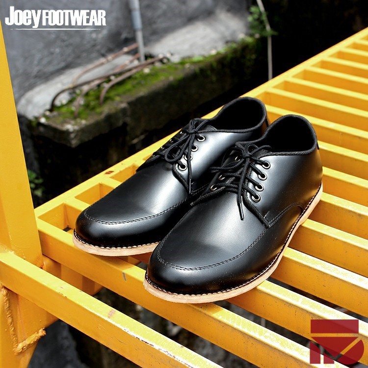 Gain Black | Sepatu Pantofel Hitam Pria Fantopel Pantopel Ori Casual Kerja Cowok Men | FORIND x Joey