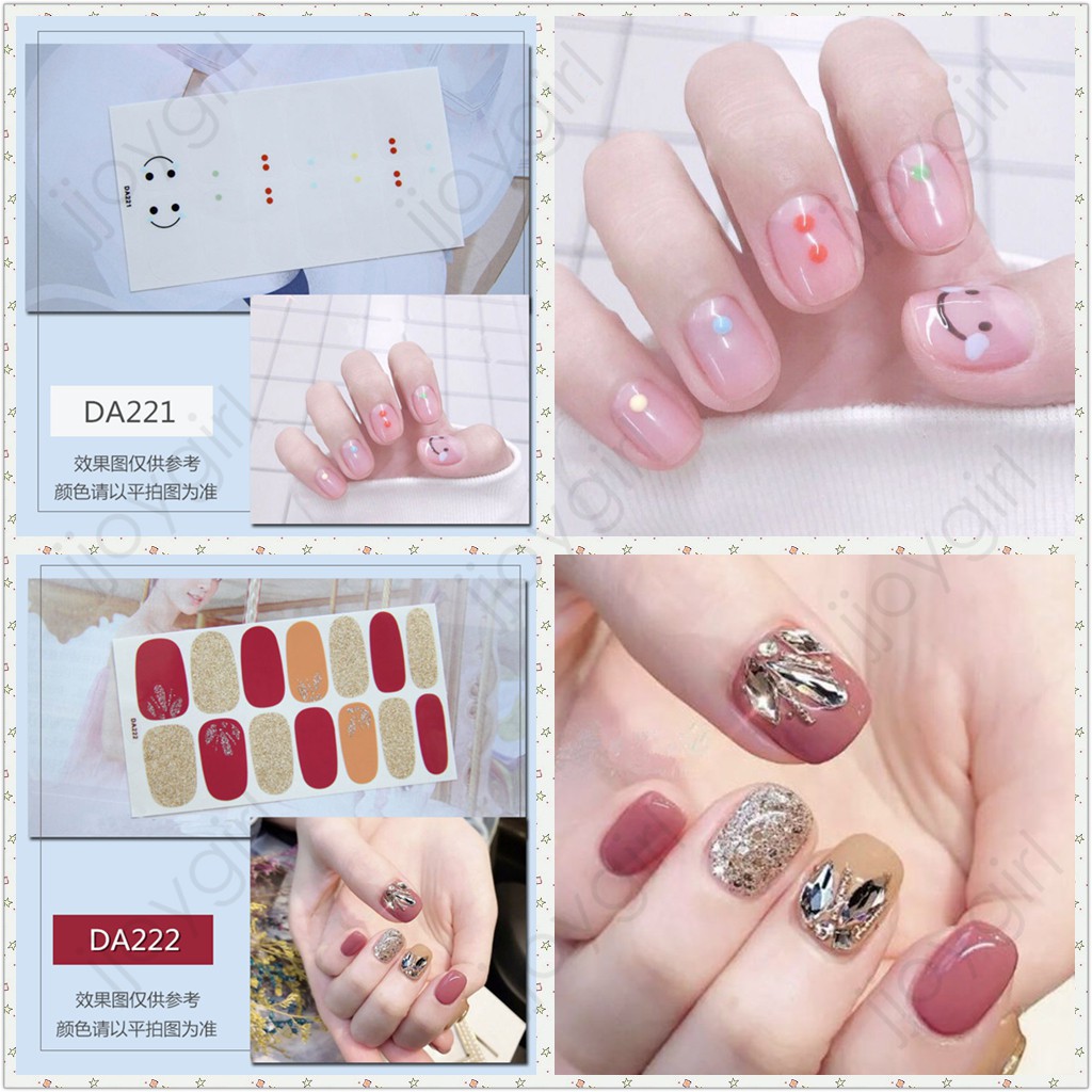 &lt;Jjoygirl&gt;DA Nail sticker motif / sticker kuku / stiker kuku / nail stiker glitter / stripes design