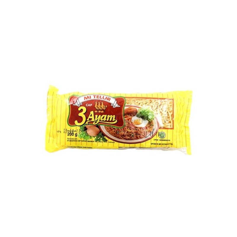 

3 Ayam Mie Telor Super Kuning 200G - Alhanan/04