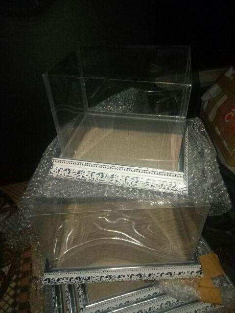 Frame 17x23 Dengan Mika Dan Sudut Hiasan Mika Kotak Hantaran Seserahan Warna Gold Dan Silver