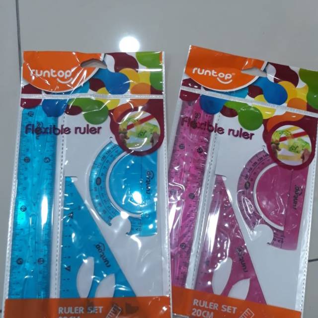 

Flexible Ruler Set 20CM Penggaris Isi 3pcs