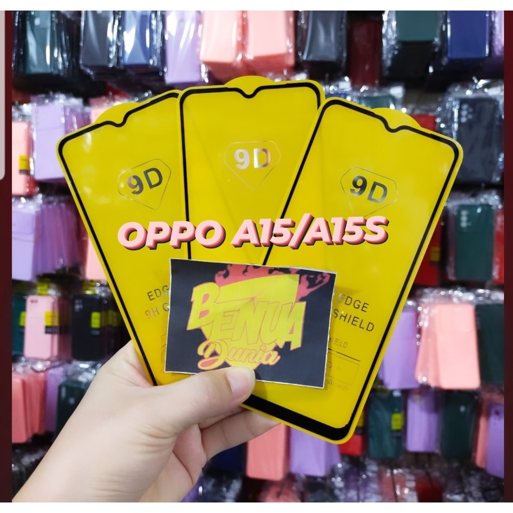 ANTI GORES KACA OPPO A15/15S - TEMPERED GLASS FULL LEM 9D TEMPER GLASS OPPO A15/A15S - BD