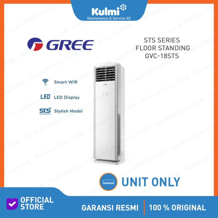 AC GREE FLOOR STANDING GVC-18STS 2PK AC STANDING GREE GVC-18STS 2PK Unit Only
