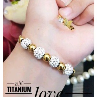 Titanium Set Perhiasan Wanita Kupu Gold 48226