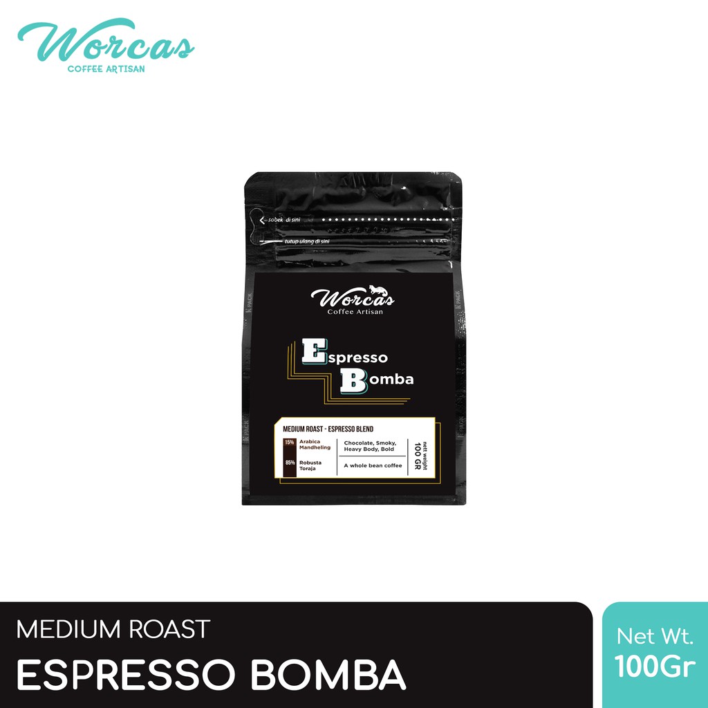 

WORCAS Bomba Espresso Blend 100 Gram | Medium Roast