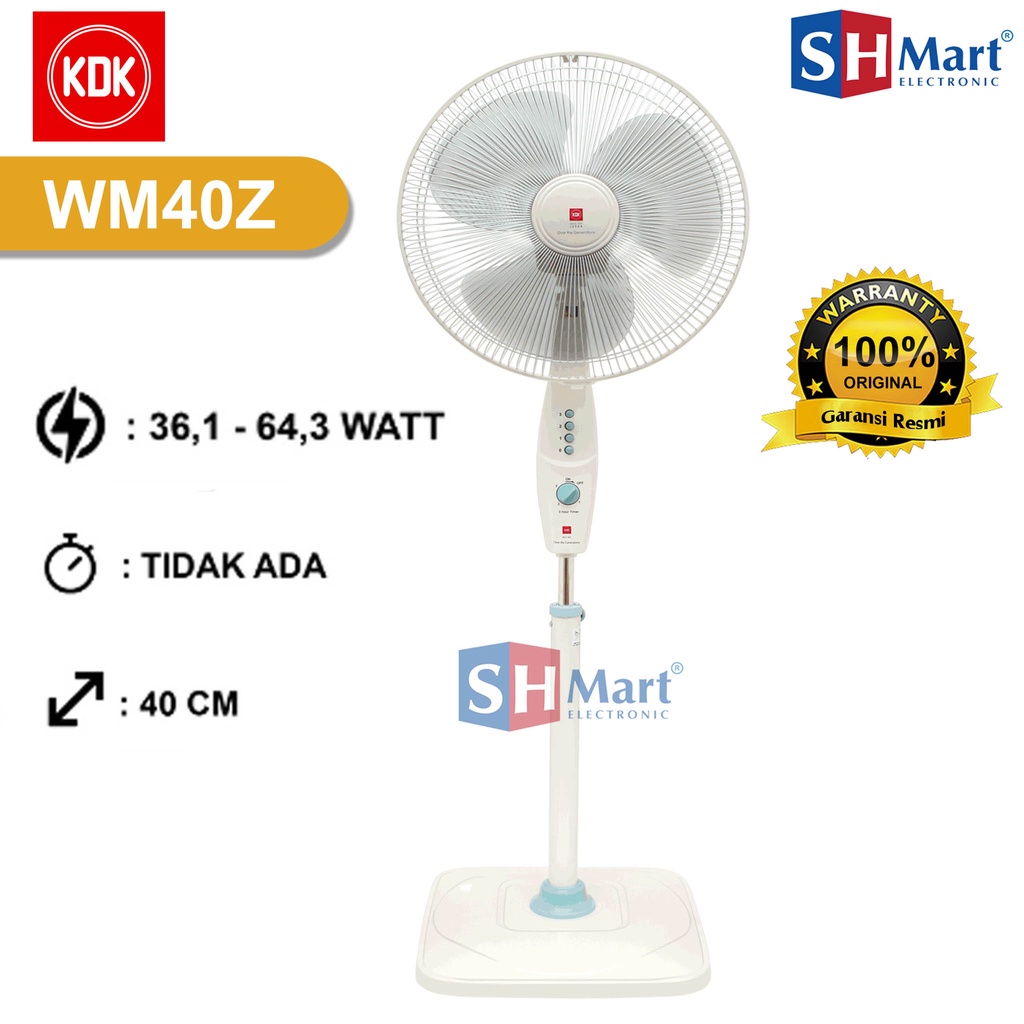 KIPAS ANGIN BERDIRI STAND FAN KDK WM - 40Z / WM40Z (MEDAN)