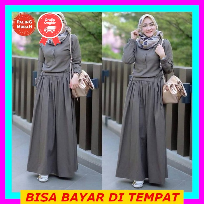 [Bisa Cod] Alesha Blouse Bahan Katun Rayon Premium Pusat Grosir Baju Muslim Wanita Kekinian Modern Bandung Termurah Terlengkap Terbaru 2021 Baju Gamis Balotelli Wanita Muslim Terbaru Sadira Dress Murah