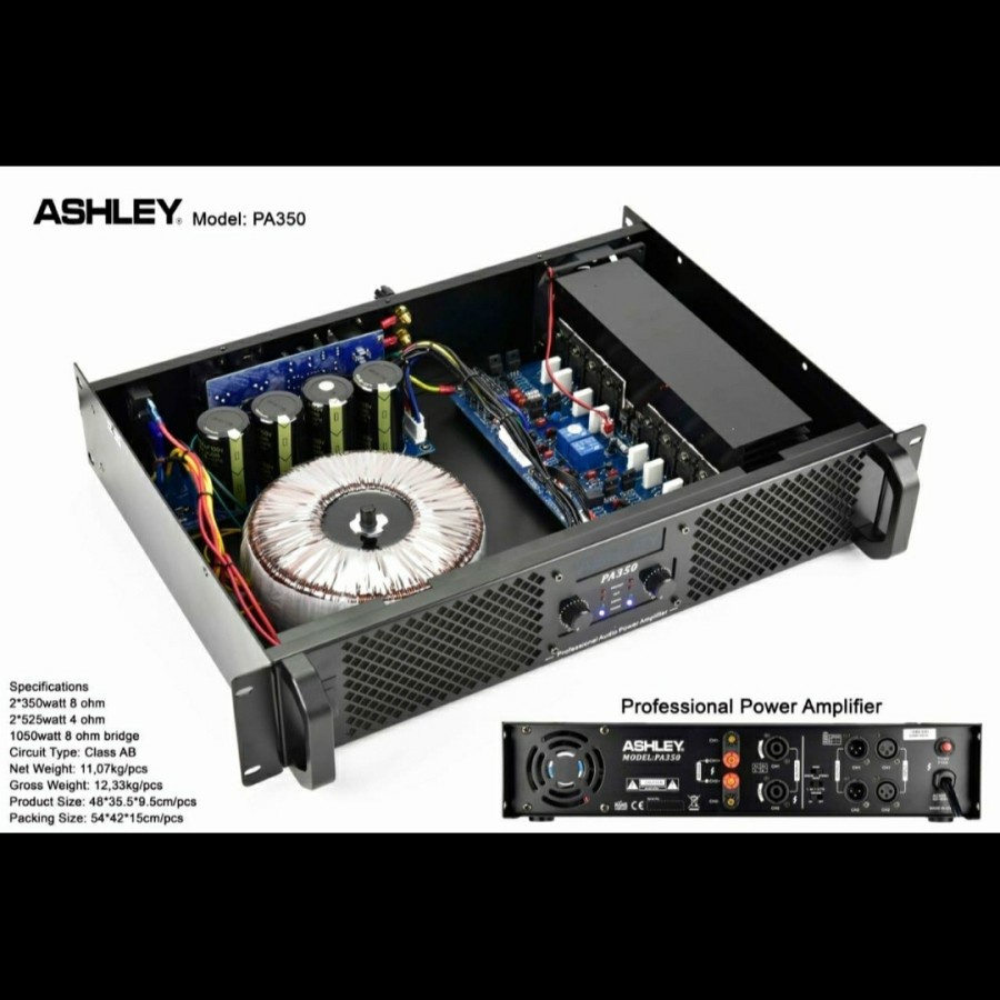 POWER AMPLIFIER ASHLEY PA350/PA 350 ORIGINAL NEW