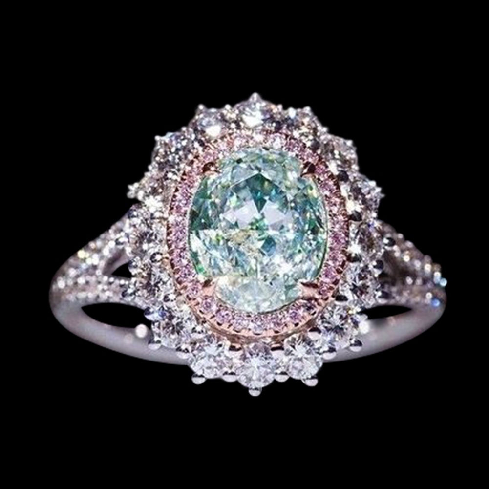 Hu Hu Hu Hu Hu Alat Bantu Pasang Kacamata♡ Cincin Wanita Desain Hollow Hias Topazberlian Imitasi Besar Berkilau Untuk Pestapernikahan