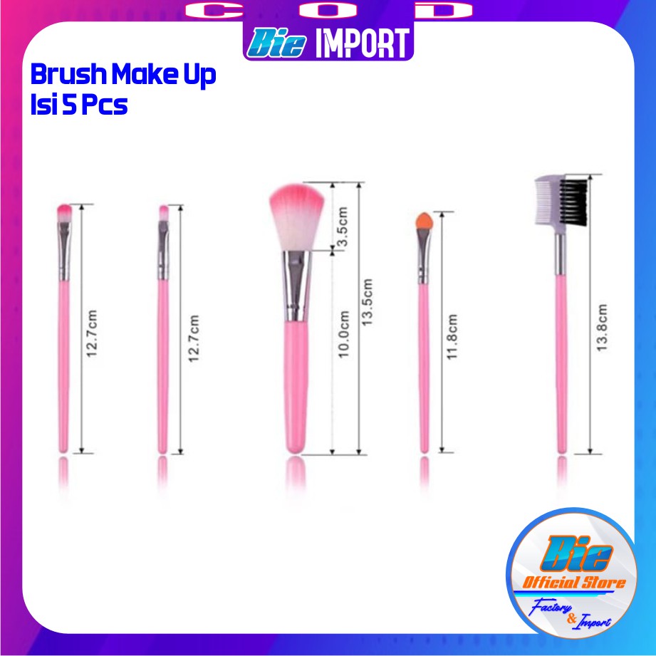 Isi 5 Pcs Kuas Make Up Set Korea