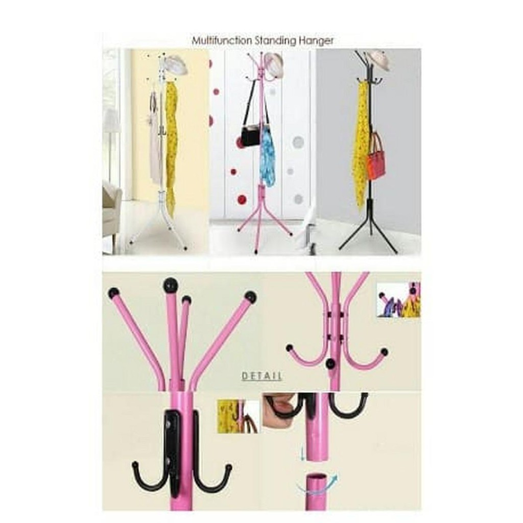 Stand Hanger Multifunction Gantungan Tiang Berdiri Baju Tas Topi