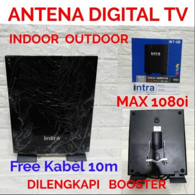 ANTENA DIGITAL TV OUTDOOR INDOOR INT-118 FREE KABEL ANTENA 10M