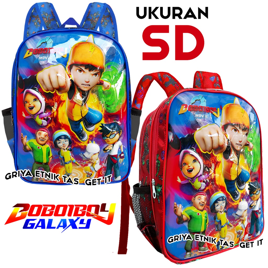 Tas Sekolah Anak Laki Laki SD Boboiboy Ransel Gendong Cowok Karakter Boboboy