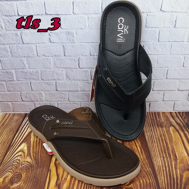 Sandal pria carvil terano alan derick 01 sandal carvil japit casual resmi asli 38-44