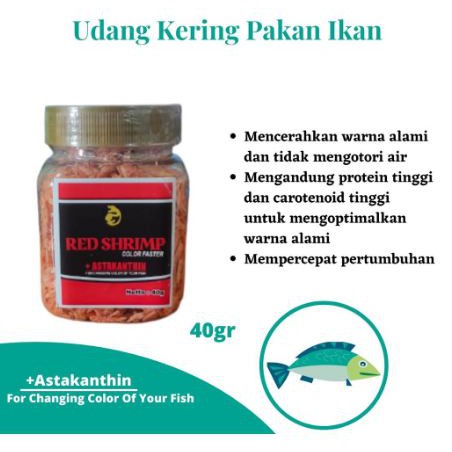 Udang Kering 40Gr Pakan Ikan Channa Maru Yellow Sentarum Auranti Limbata Pulchra Oscar Tiger Batik A