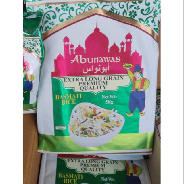 

Beras Basmati Abu Nawas 5 Kg Abunawas Long Rice Basmati Baut Nasi Briyani Kebulo Mandhi Kabsah Diet