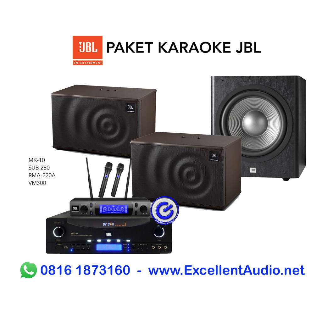 Jual Paket karaoke JBL rma220 mk10 sub260 vm300 karaoke system
