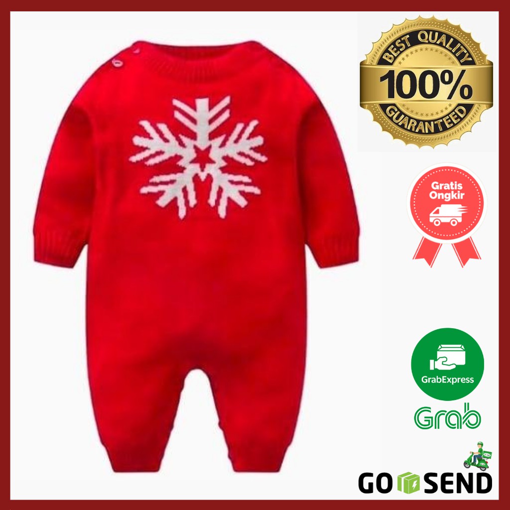Romper/Jumper Natal Bayi / Anak Laki laki/Perempuan | Baju Natal Bayi Laki laki/Perempuan Murah