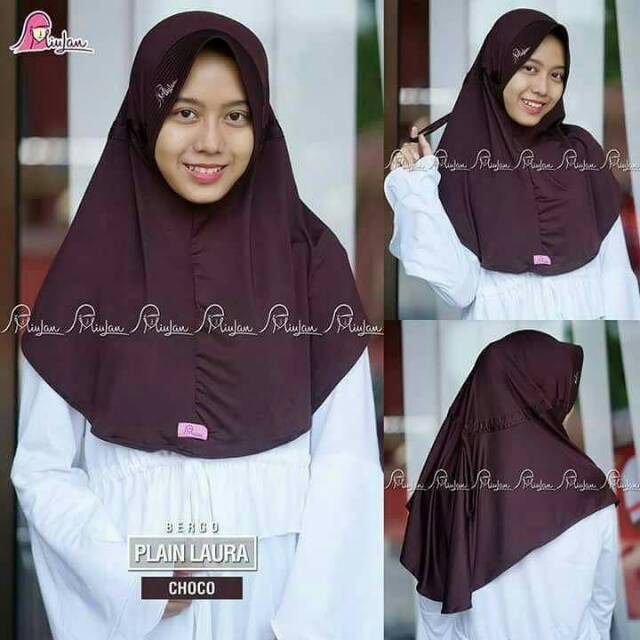 jilbab serut bergo plain laura kerudung miulan termurah best seller-6