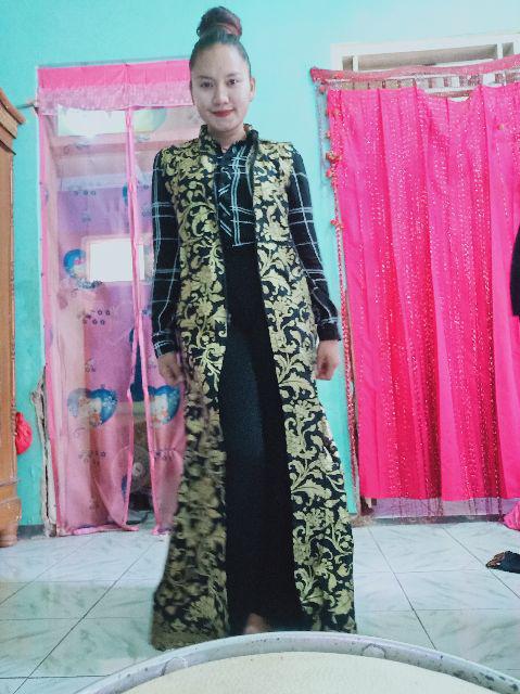 Longcardy Maxi Outer Wanita Batik Bakung